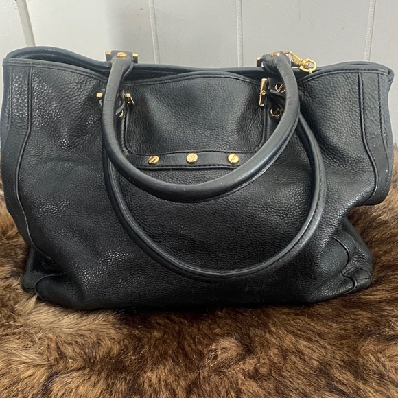 Tory Burch Black Tote with Gold Logo - Picture 3 of 6